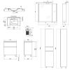 Комплект меблів для ванної Qtap Albatross тумба з раковиною + дзеркальна шафа + пенал QT044AL42953 - фото 2