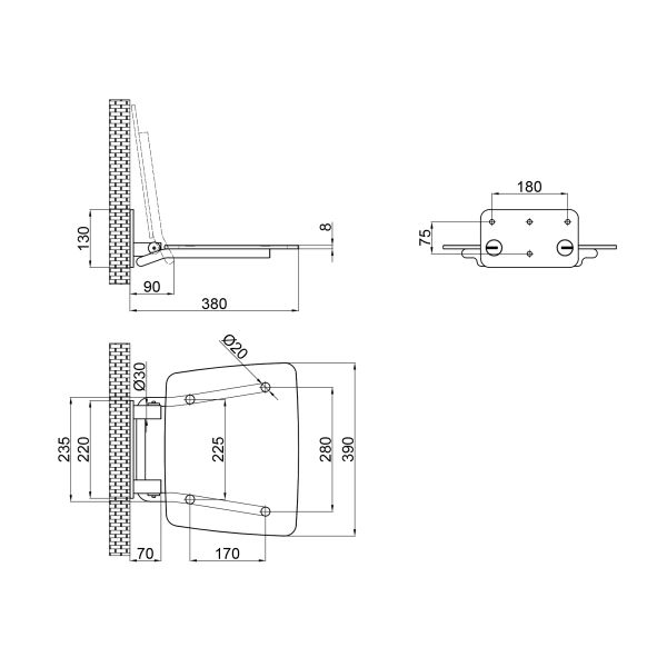 Сидіння для душу Qtap Comfort BLA5035 - фото 2