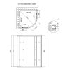 Душова кабіна Lidz Latwa SC90x90 SAT HIGH FR скло Frost 4 мм без піддона - фото 2