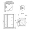 Набір Lidz душова кабіна Wawel SC90x90.SAT.LOW.FR, скло Frost 4 мм + піддон Mazur - фото 9