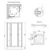 Набір Lidz душова кабіна Wawel SC80x80.SAT.LOW.FR, скло Frost 4 мм + піддон Mazur - фото 10