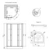 Набір Lidz душова кабіна Latwa SC90x90 SAT LOW FR скло Frost 4 мм піддон Kupala