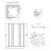 Набір Lidz душова кабіна Latwa SC80x80.SAT.LOW.FR, скло Frost 4 мм + піддон Kupala