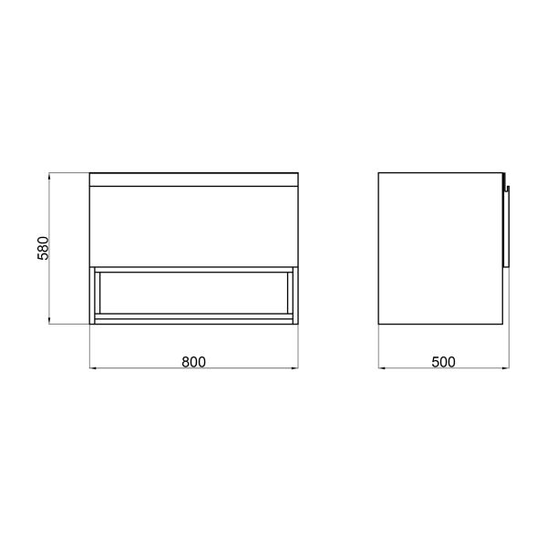 Тумба підвісна Qtap Robin 800х580х500 WHITE WHITISH OAK QT1374TPВ8001NWWO - фото 6