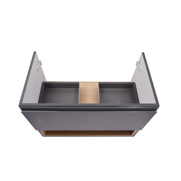 Тумба підвісна Qtap Robin 800х580х500 GRAPHITE/WHITISH OAK QT1374TPВ8002NGWO - фото 7