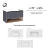 Тумба підвісна Qtap Robin 1000х580х500 GRAPHITE/WHITISH OAK QT1374TPВ1002NGWO - фото 6