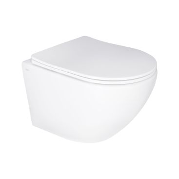 Унітаз підвісний Qtap Jay безободковий Ultra Quiet з сидінням Soft close QT07335177W