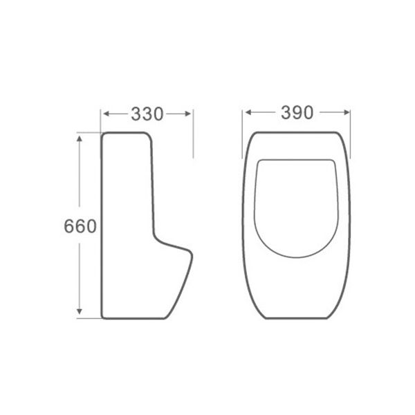 Пісуар підвісний Qtap Crow з краном-дозатором 390х330х660 White QT0588112HW - фото 2