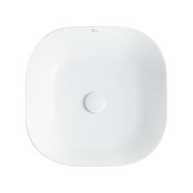 Раковина чаша Qtap Kolibri 430х430х150 White з донним клапаном QT1011K396W