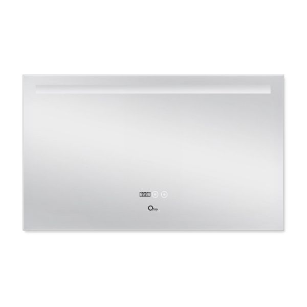 Дзеркало Qtap Mideya (DC-F609) 1000х600 з LED-підсвічуванням Touch, з антизапотіванням, з годинником, димером, рег. яскравості QT2078F609W - фото 8