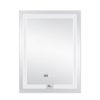 Дзеркало Qtap Mideya (DC-F936) 500х800 з LED-підсвічуванням Touch, з антизапотіванням, з годинником, димером, рег. яскравості QT2078F936W - фото 2