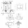 Набір Qtap інсталяція 3 в 1 Nest QT0133M425 з панеллю змиву квадратною QT0111M06029SAT унітаз з сидінням Tern QT1733052ERW - фото 7