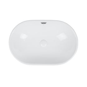 Раковина Qtap Leo 590x400x170 White з донним клапаном QT11114028W