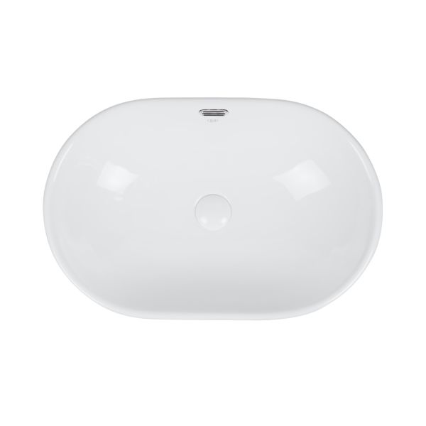 Раковина Qtap Leo 590x400x170 White з донним клапаном QT11114028W