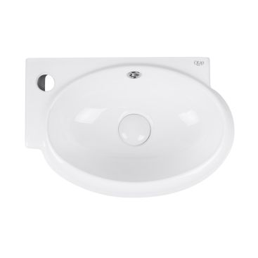 Раковина Qtap Leo 430x290x140 White з донним клапаном QT11115011LW