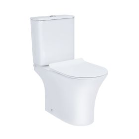 Унітаз компакт Qtap Presto безобідковий з сідінням Soft close QT24221217AW