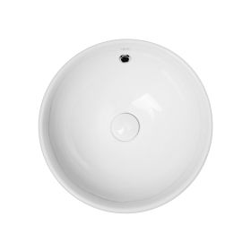 Раковина чаша Qtap Robin 410х410х180 White з донним клапаном QT1311A004W