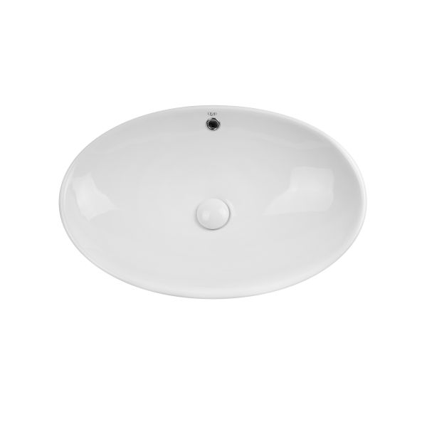 Раковина чаша Qtap Dove 625х415х150 White з донним клапаном QT06113077W