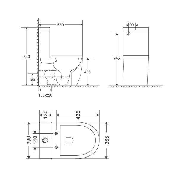 Унітаз-компакт Qtap Robin Ultra Quiet безободковий з сидінням Soft-close QT13222128AUQ1W - фото 11