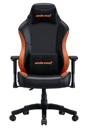 Крісло геймерське Anda Seat Luna Color Size L Black/Orange PVC (AD18-48-BO-PV)