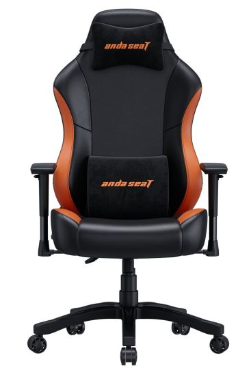 Кресло геймерское Anda Seat Luna Color Size L Black/Orange PVC (AD18-48-BO-PV)