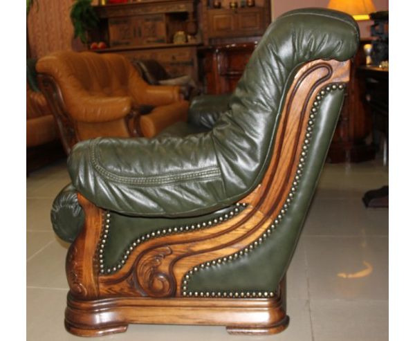 Антикварный кожаный диван - фото 2