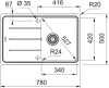 Кухонна мийка Basis BFG 611-78, Фраграніт 114.0258.042