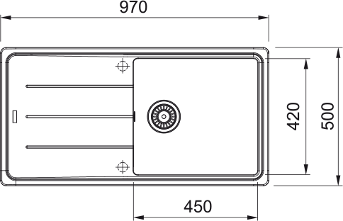 Кухонна мийка Basis BFG 611-97, Фраграніт 114.0363.932