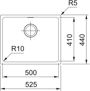 Кухонная мойка Sirius SID 110-50, Тектонайт 125.0395.608 - фото 2