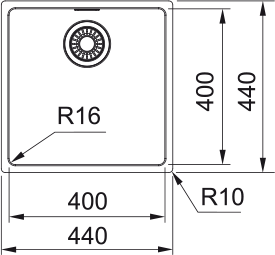 Кухонна мийка Maris MRX 210-40, монтаж врівень 127.0598.745