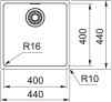 Кухонна мийка Maris MRX 210-40, монтаж врівень 127.0598.745