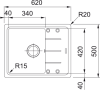 Кухонная мойка Basis BFG 611-62, Фрагранит. 114.0306.795 - фото 2