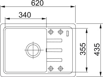 Кухонная мойка BSG 611-62, Фрагранит. 114.0667.450