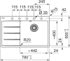 Кухонна мийка Centro CNG 611-78 TL, Фраграніт 114.0630.465