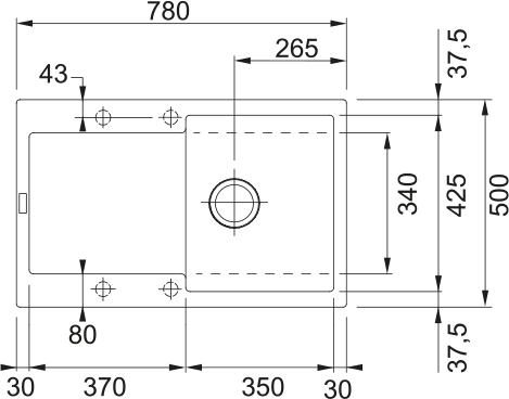 Кухонная мойка Maris MRG 611-78, Фрагранит. 114.0306.815 - фото 2