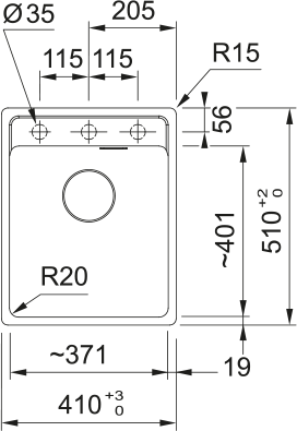 Кухонная мойка Maris MRG 610-37 TL, Фрагранит. 114.0668.864 - фото 2