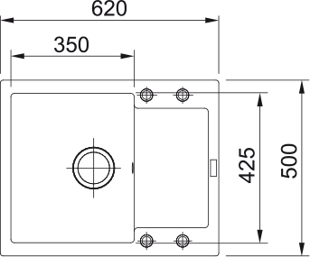 Кухонная мойка Maris MRG 611-62, Фрагранит. 114.0381.006