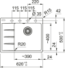 Кухонная мойка Centro CNG 611-62 TL, Фрагранит. 114.0630.451 - фото 2