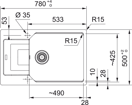 Кухонна мийка Urban UBG 611-78 XL, Фраграніт 114.0701.798