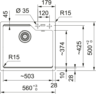 Кухонная мойка Urban UBG 610-56, Фрагранит. 114.0701.789 - фото 2