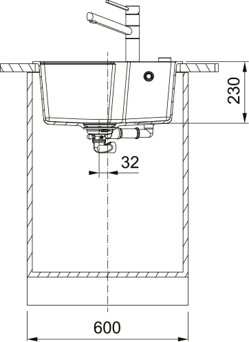 Кухонная мойка Urban UBG 610-56, Фрагранит. 114.0701.789 - фото 3