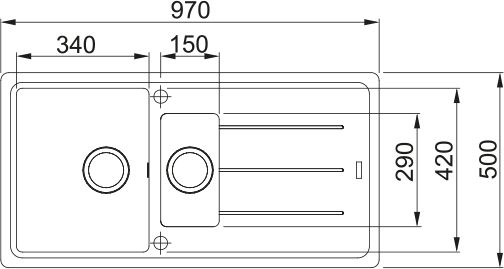 Кухонная мойка Basis BFG 651, Фрагранит. 114.0720.002