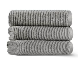 Slim Ribbed Банное полотенце хлопок Fibrosoft ® Lappartement 70X140 см. Серый 