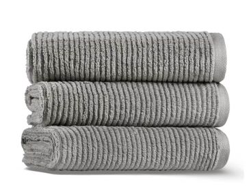 Slim Ribbed Банное полотенце хлопок Fibrosoft ® Lappartement 70X140 см. Серый 