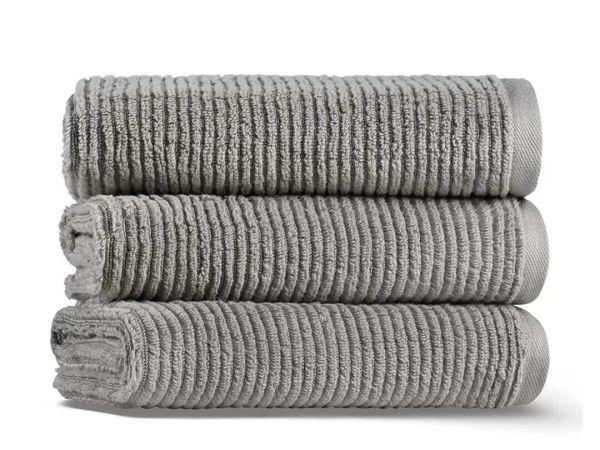 Slim Ribbed Банное полотенце хлопок Fibrosoft ® Lappartement 70X140 см. Серый 