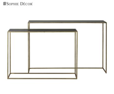 Консоль BOCA 120x25x80 см Чорний золотий