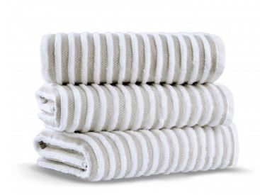 Terry stripe Банное полотенце хлопок Fibrosoft ® Lappartement 100X180 см. Серый