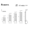 Полотенцесушитель ROBERTA 700 x 550 мм Δt50=324 W біла RAL9010 Cordivari srl - фото 2
