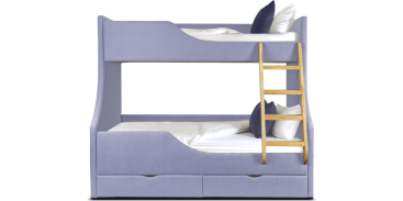 Ліжко дитяче Diletta двоярусне з нішею для білизни
