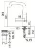 LIKID Змішувач для умивальника LK00118/2FLP (Diamond smoke PVD) NOBILI